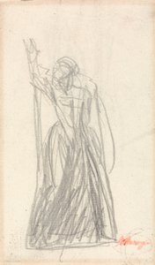 立ち姿、おそらくマクベス夫人のために 作： George Romney